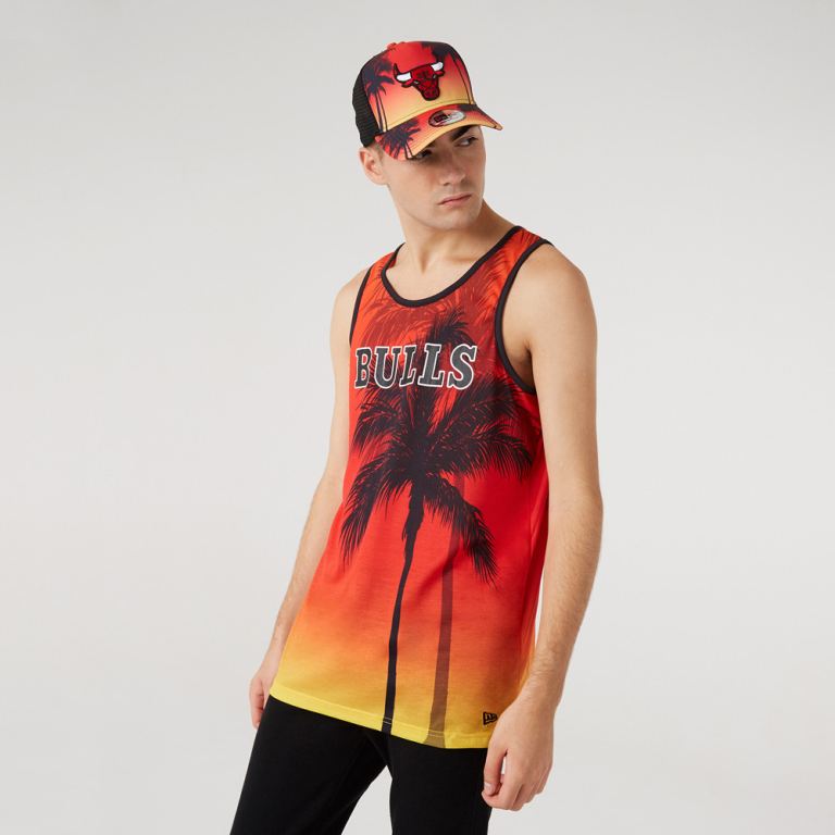 Ropa New Era Nba Naranjas - Chicago Bulls Summer City Print Tank Top 19856NAOV